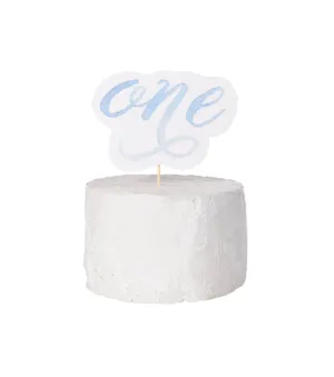 "One" Cake Topper - Blue
