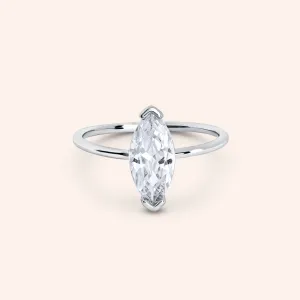 "Only You" 2.8CTW Marquise Cut Solitaire Ring Silver