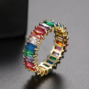 Rainbow Glitz Ring