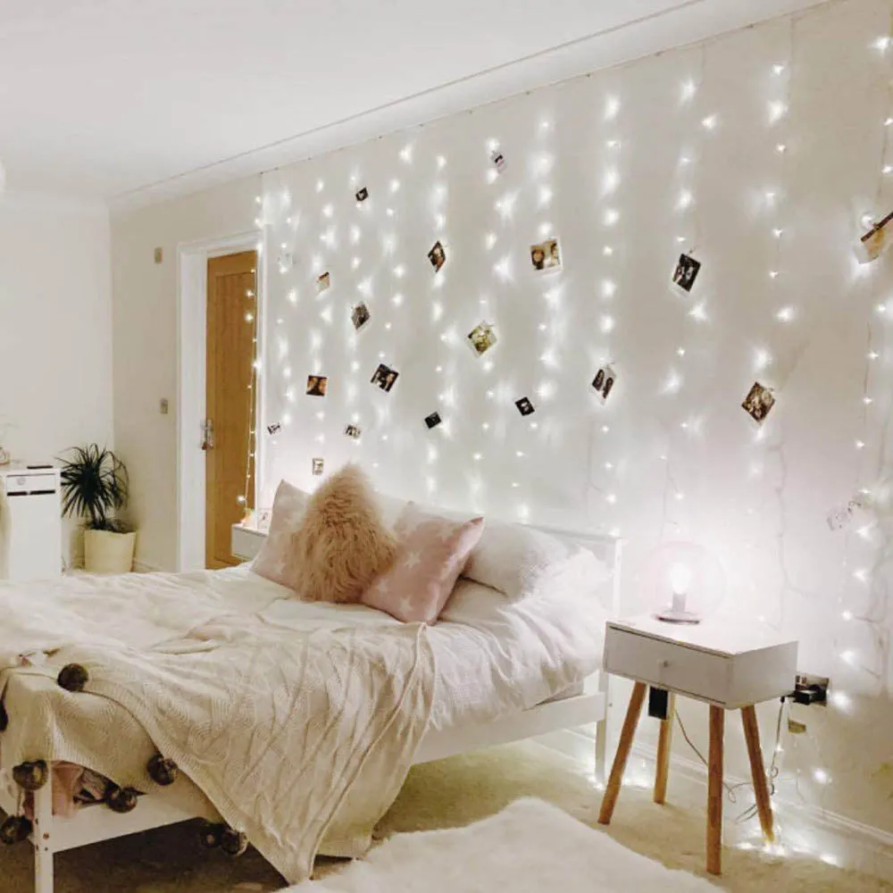 Rainbow LED Curtain String Lights