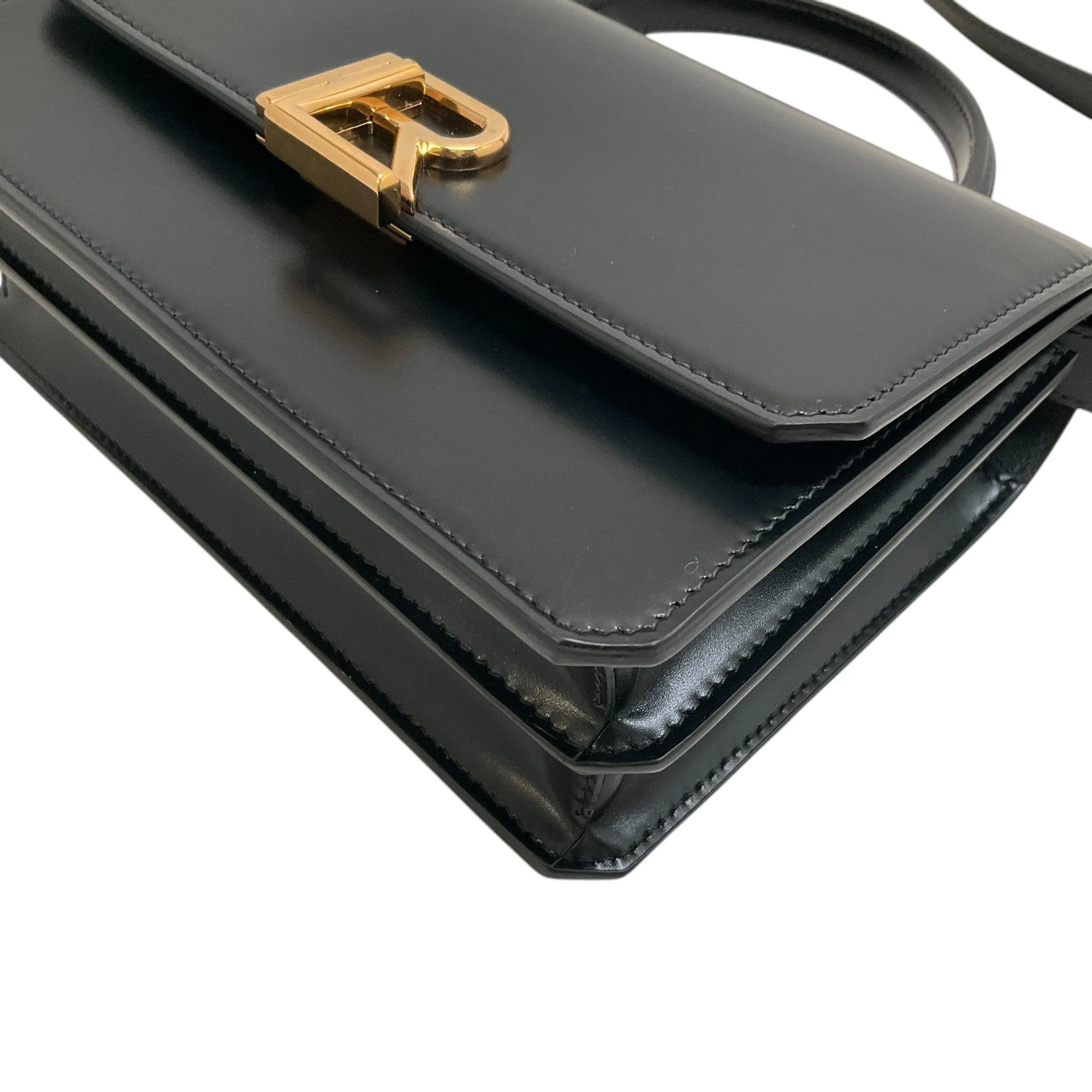 Ralph Lauren Black RL 888 Box Calfskin Top Handle Bag