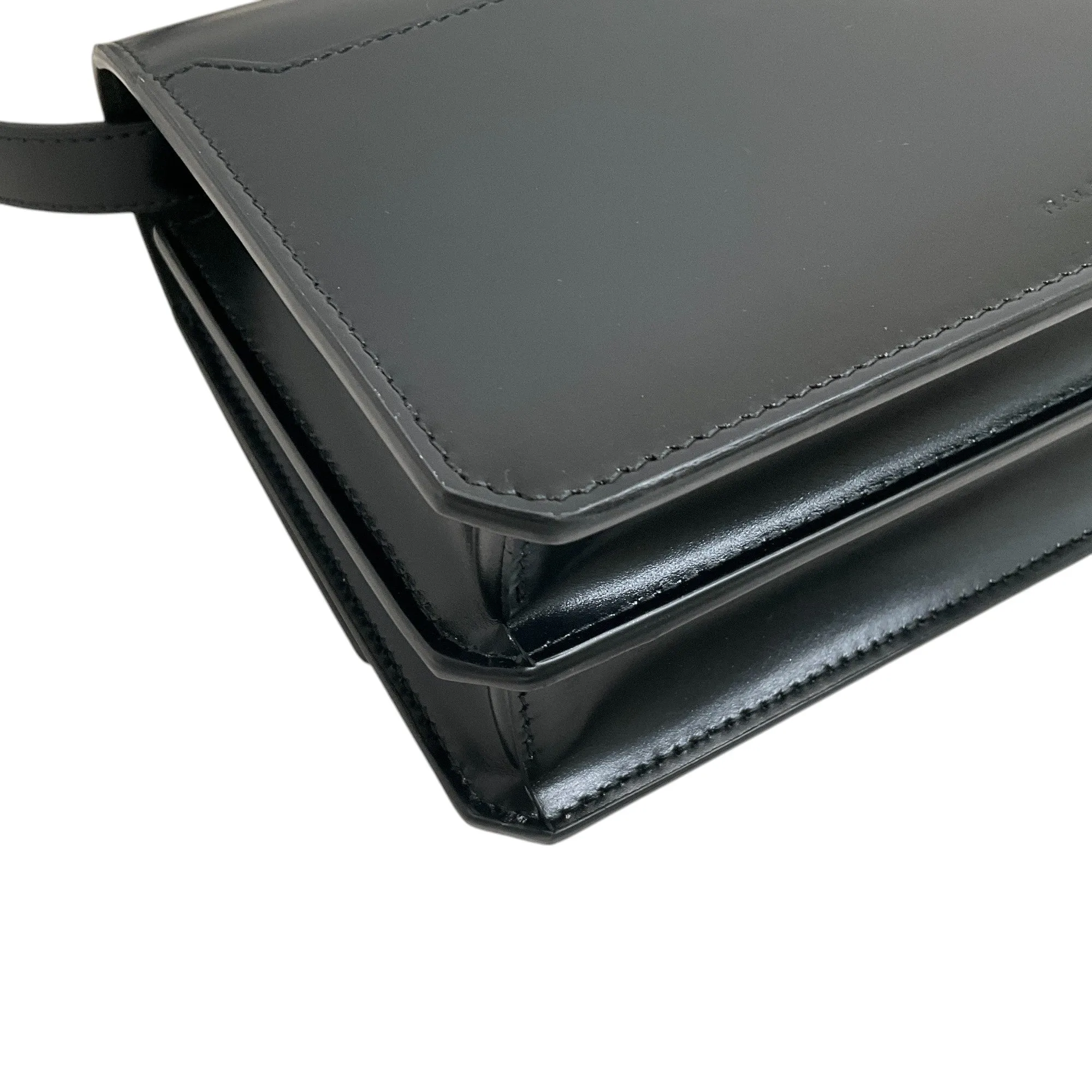 Ralph Lauren Black RL 888 Box Calfskin Top Handle Bag