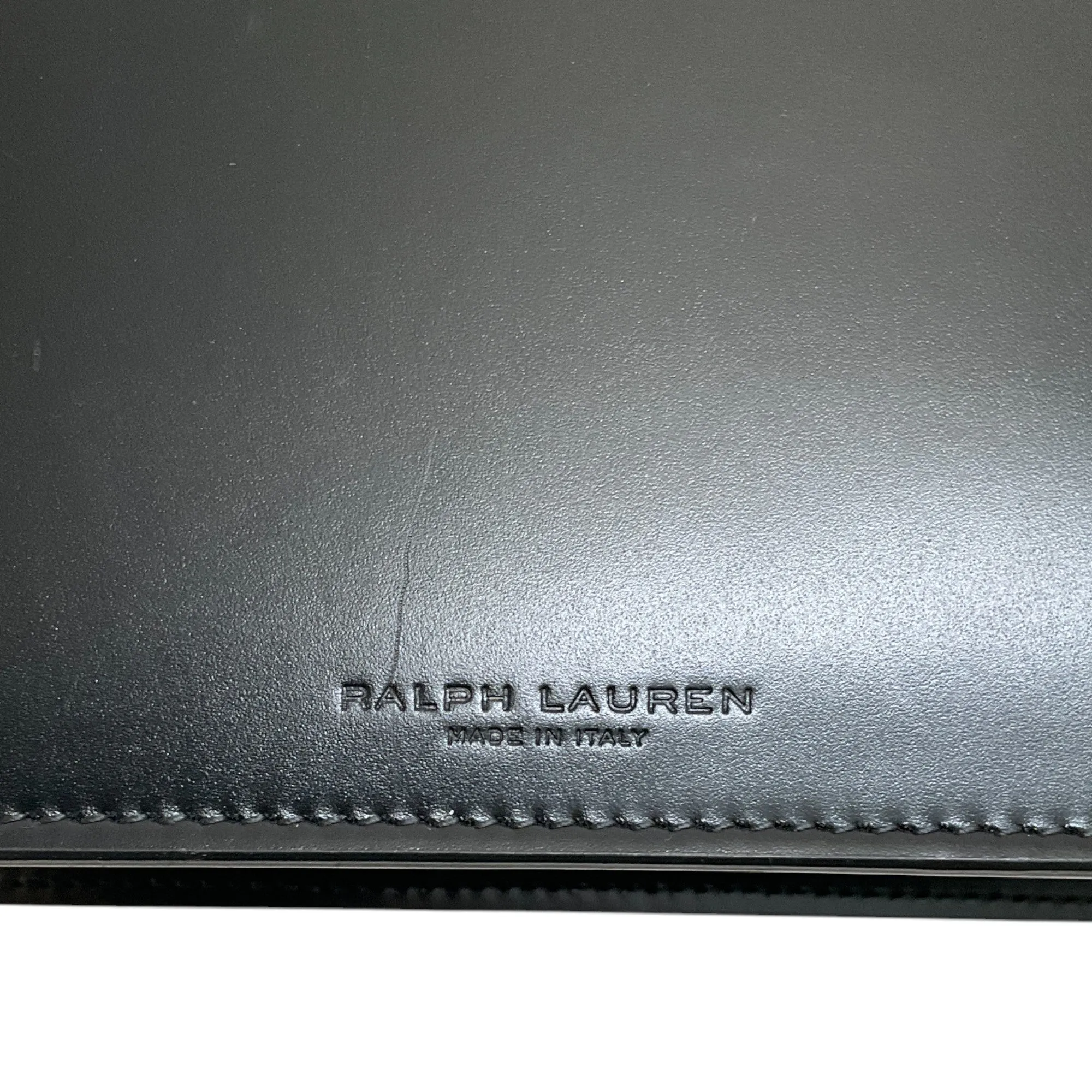 Ralph Lauren Black RL 888 Box Calfskin Top Handle Bag