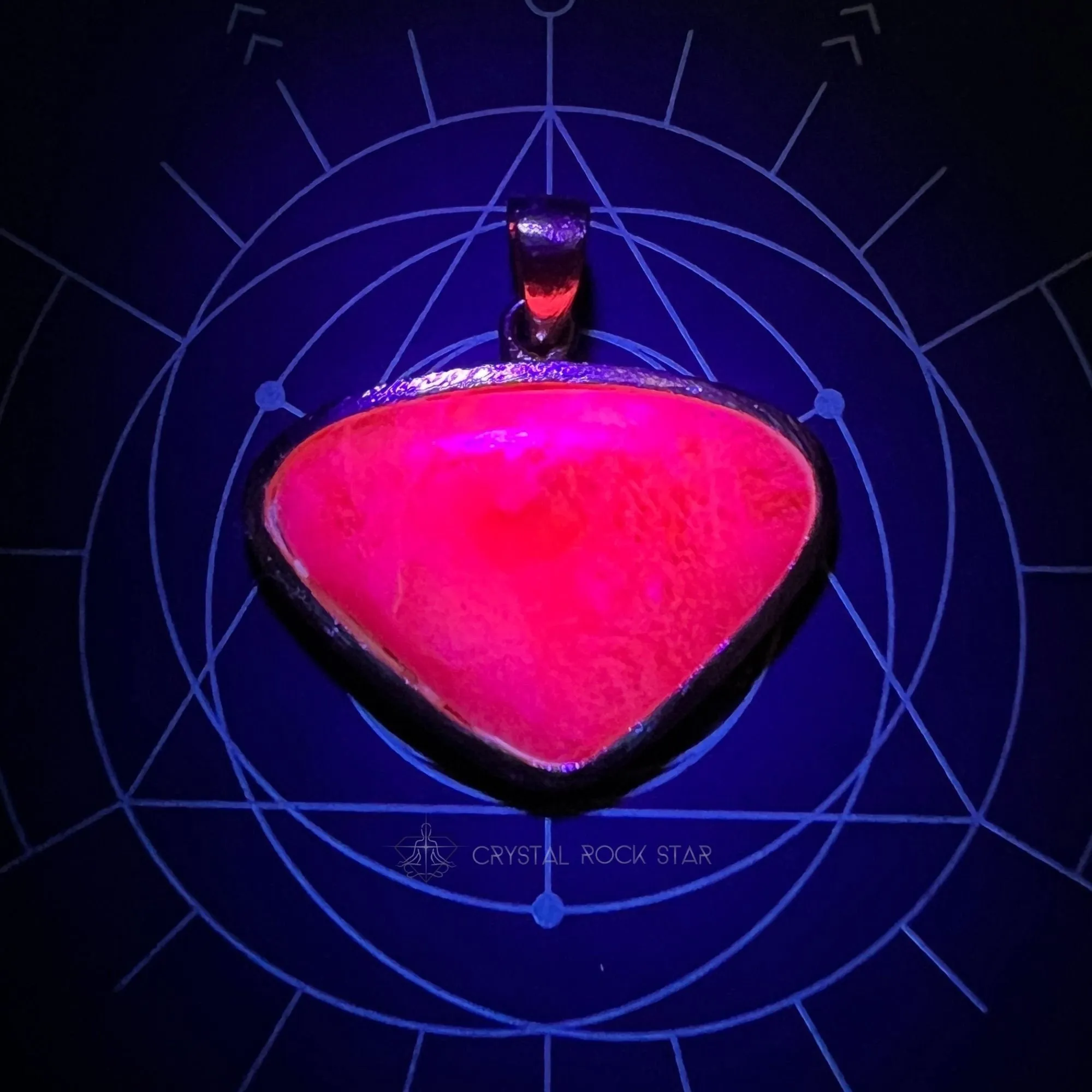 Rare Gemmy Tugtupite Statement Pendant