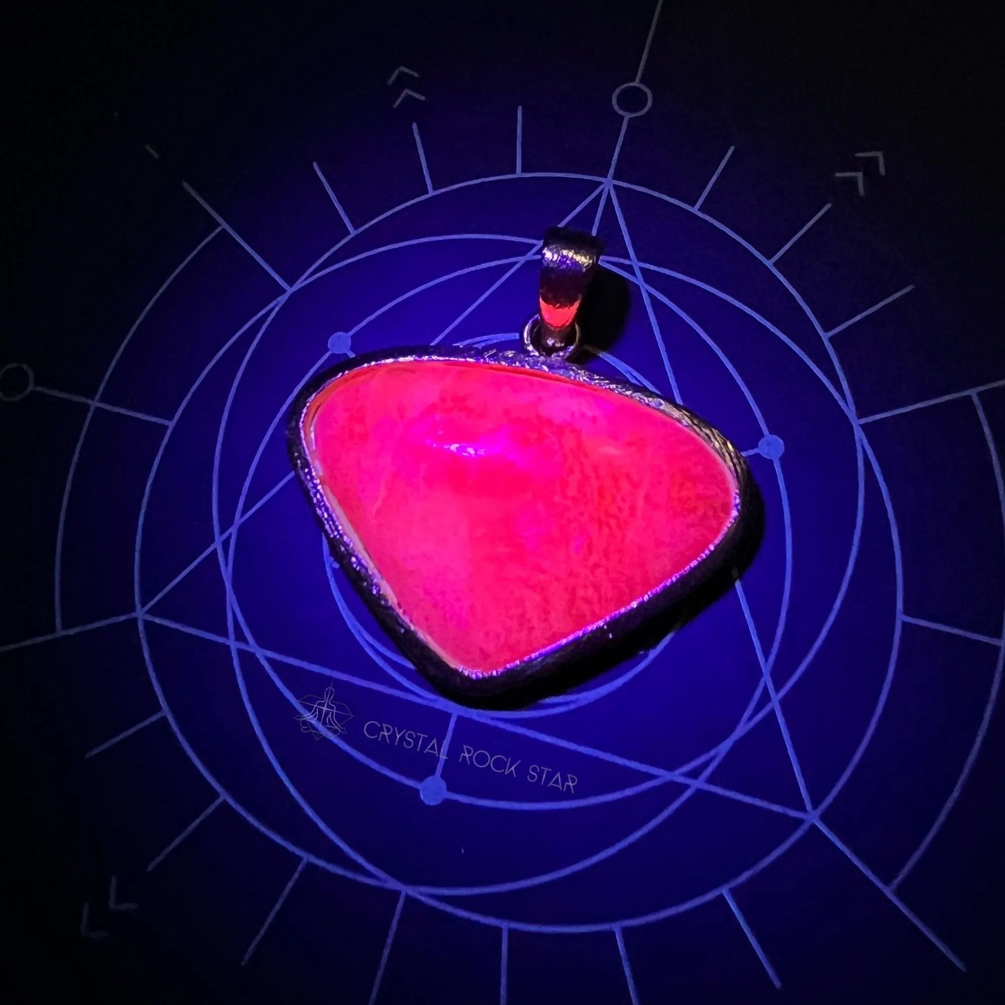 Rare Gemmy Tugtupite Statement Pendant