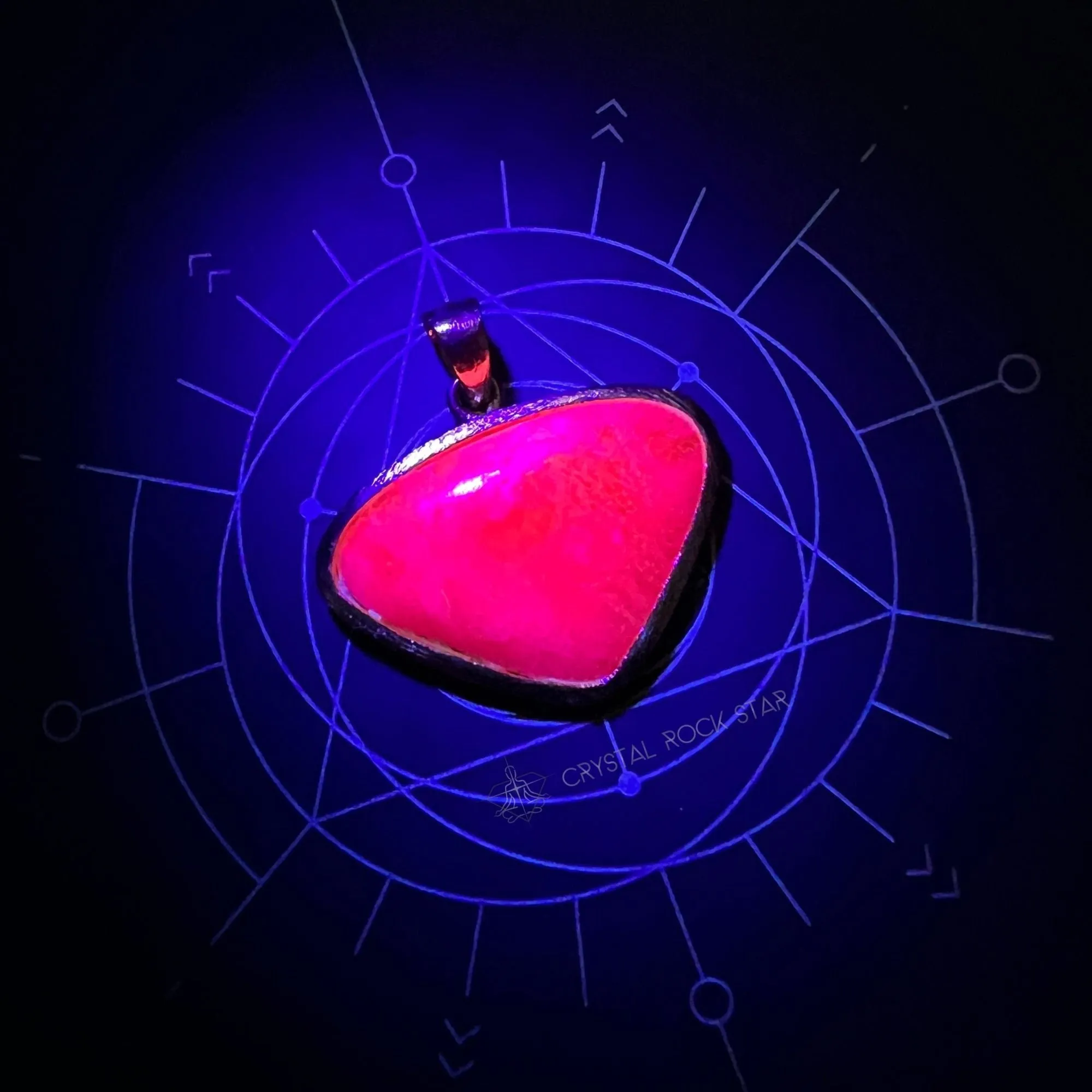 Rare Gemmy Tugtupite Statement Pendant