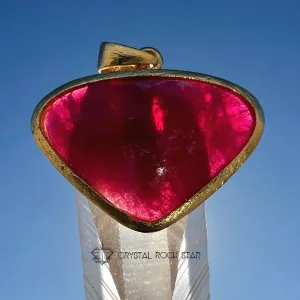 Rare Gemmy Tugtupite Statement Pendant