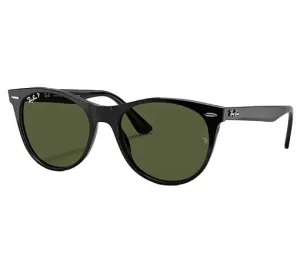 Ray-Ban Wayfarer II Black W/ G-15 Green Acetate Unisex Sunglass