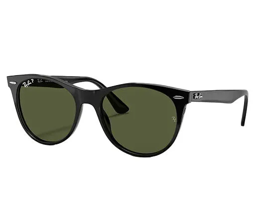 Ray-Ban Wayfarer II Black W/ G-15 Green Acetate Unisex Sunglass