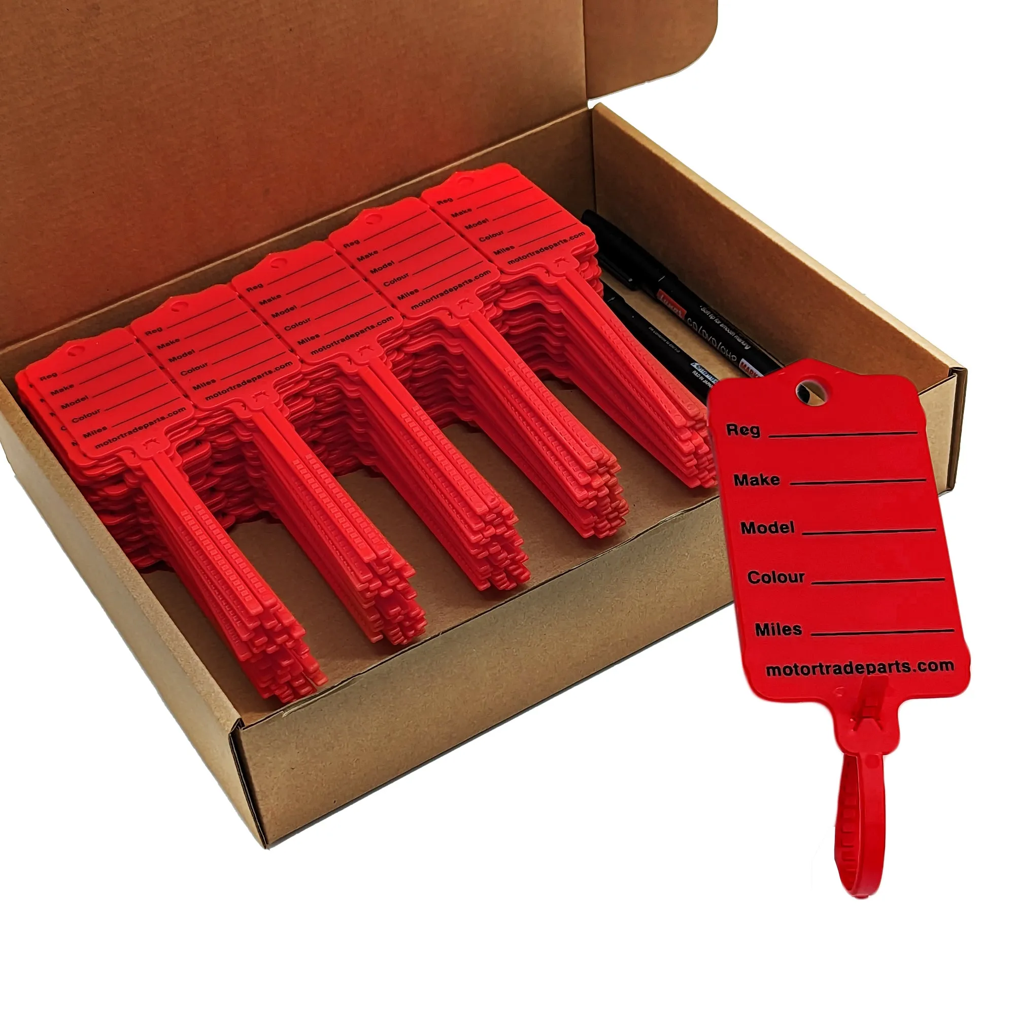 Red Car key Tags Self locking