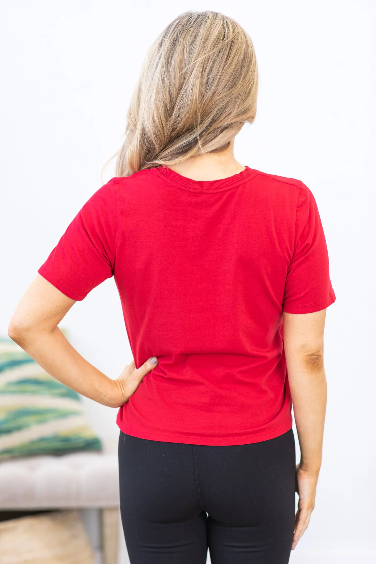 Red Classic Boxy Fit Top