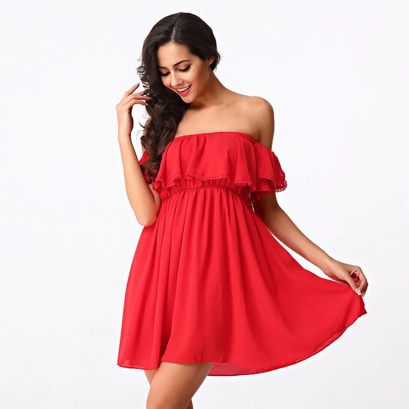 Red Frills Summer Dress