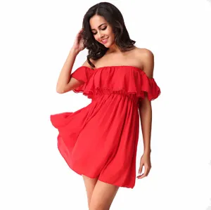 Red Frills Summer Dress