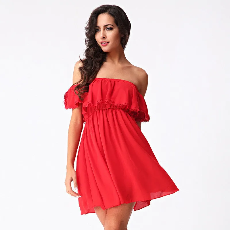 Red Frills Summer Dress