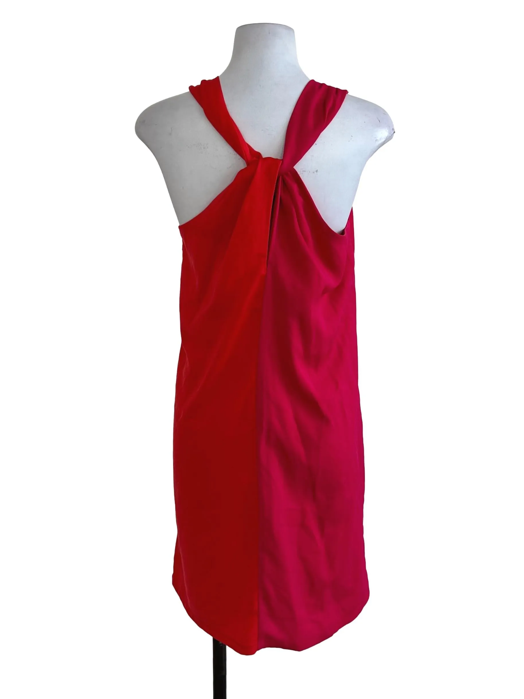 Red Pink Plain Dress