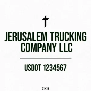 Religious Company Name Truck Decal, 2 Pack