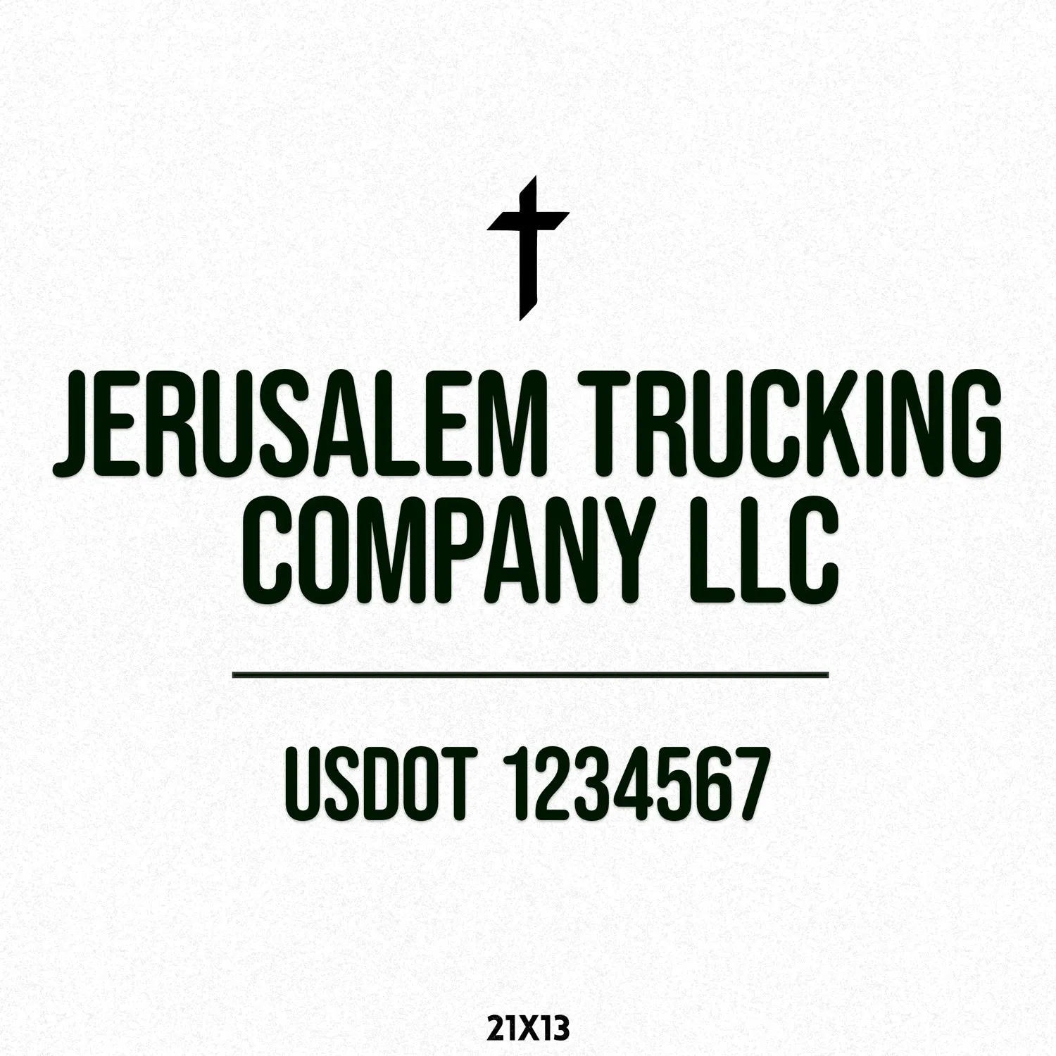 Religious Company Name Truck Decal, 2 Pack