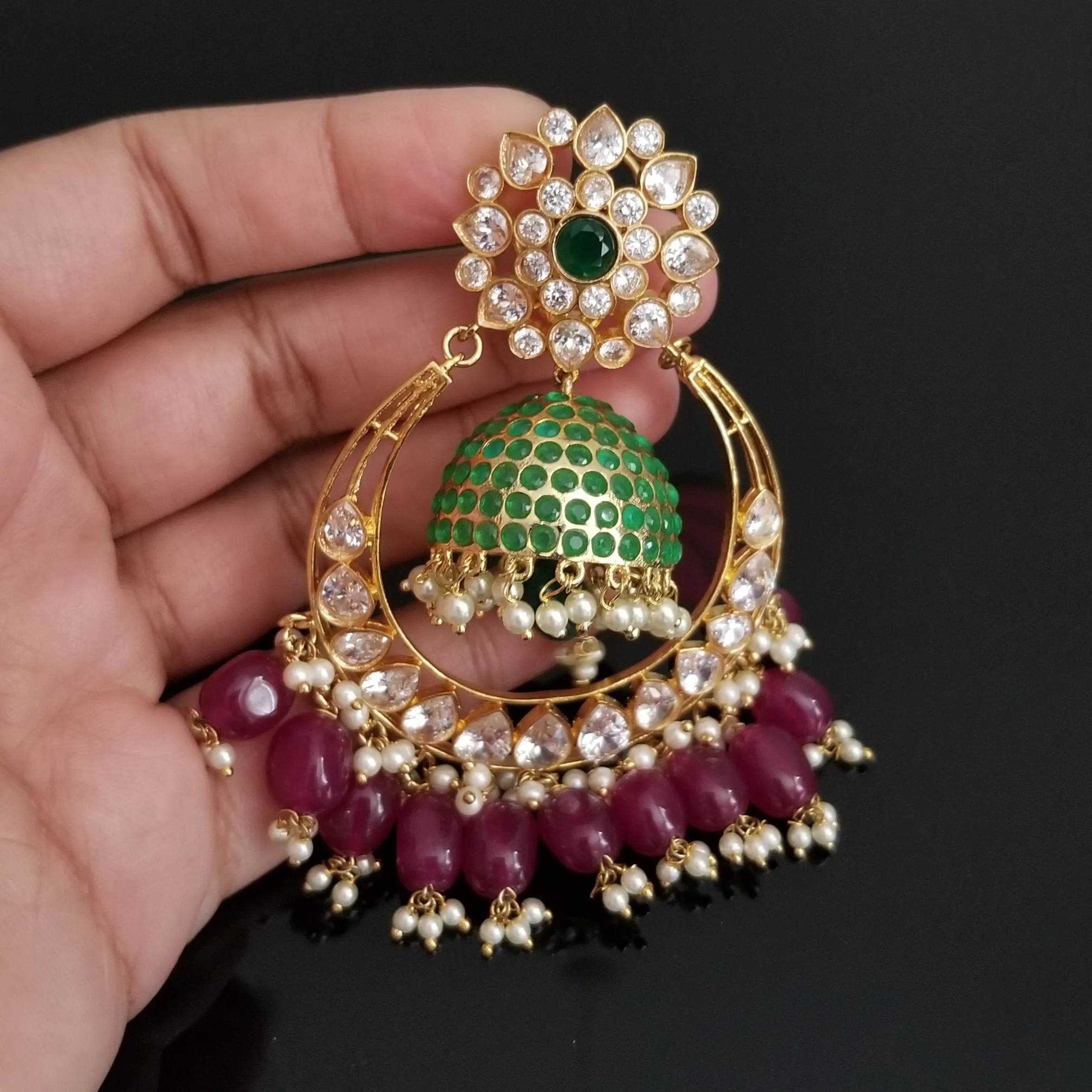 Reserved For Kanchana Pemmadi Detachable Designer Chandbalis