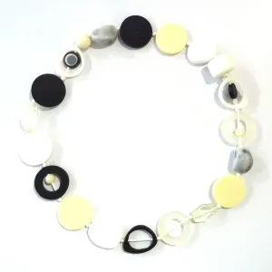 Resin Necklace - Black/White