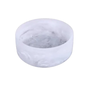 Resin White Swirl Salad Bowl