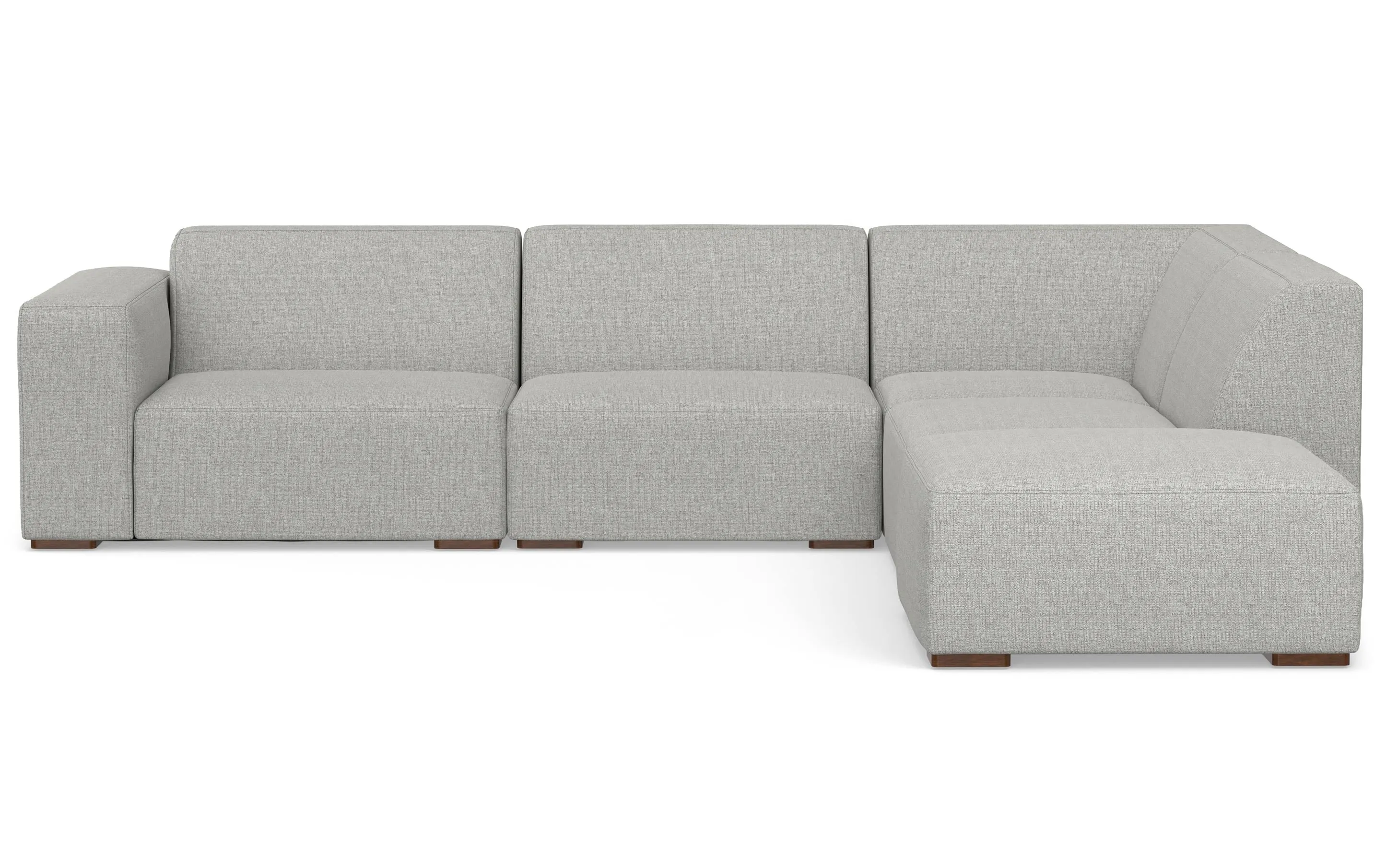 Rex Right Sectional and Ottoman in Performance Fabric