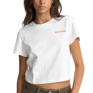 RHYTHM WOMENS DANCE VINTAGE CREW TEE WHITE