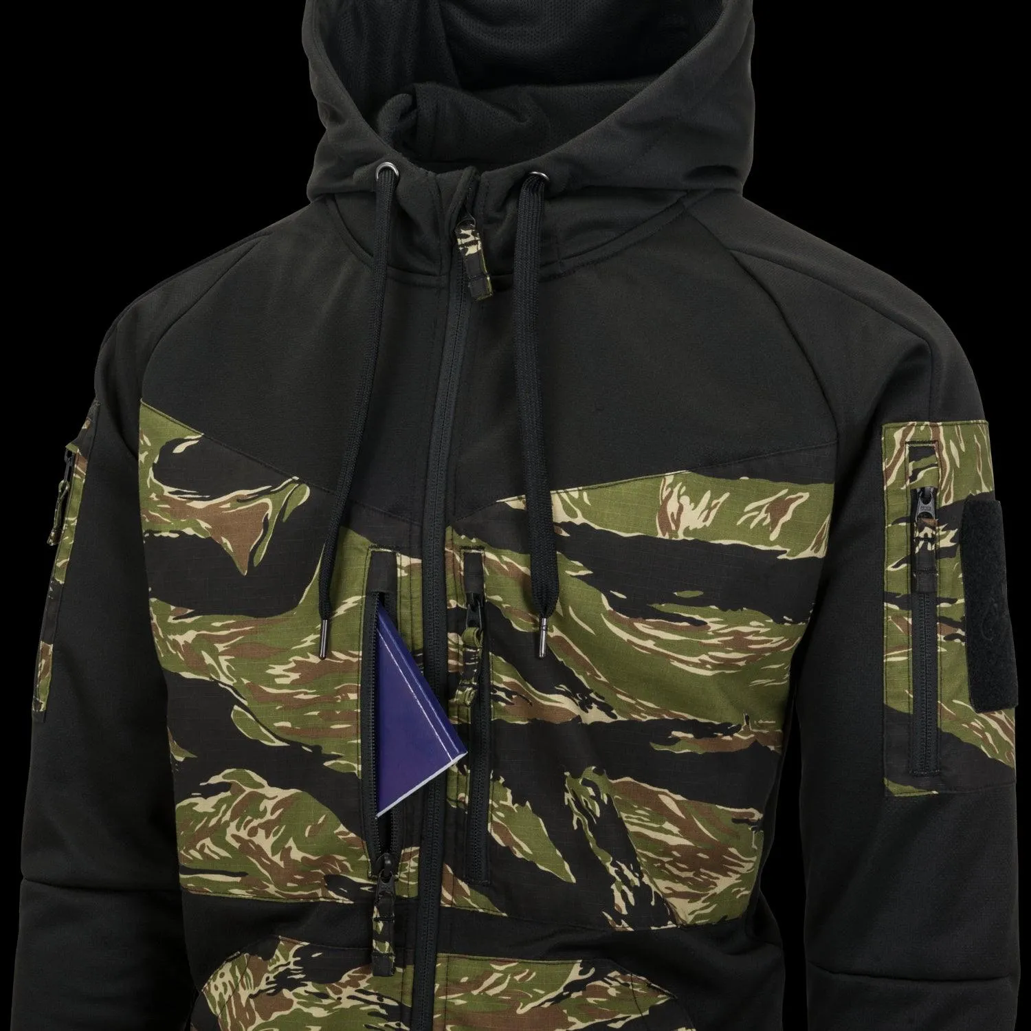 ROGUE Hoodie (FullZip) - Black / Desert Night Camo