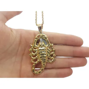 Rope Chain 2.5MM 10K With Scorpion en OR 10K MNG-118