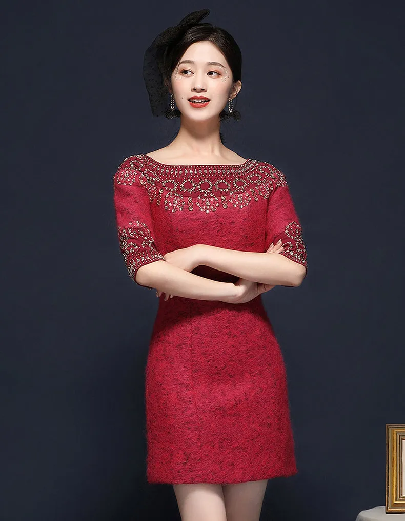 Rose Carmine Qipao Cheongsam