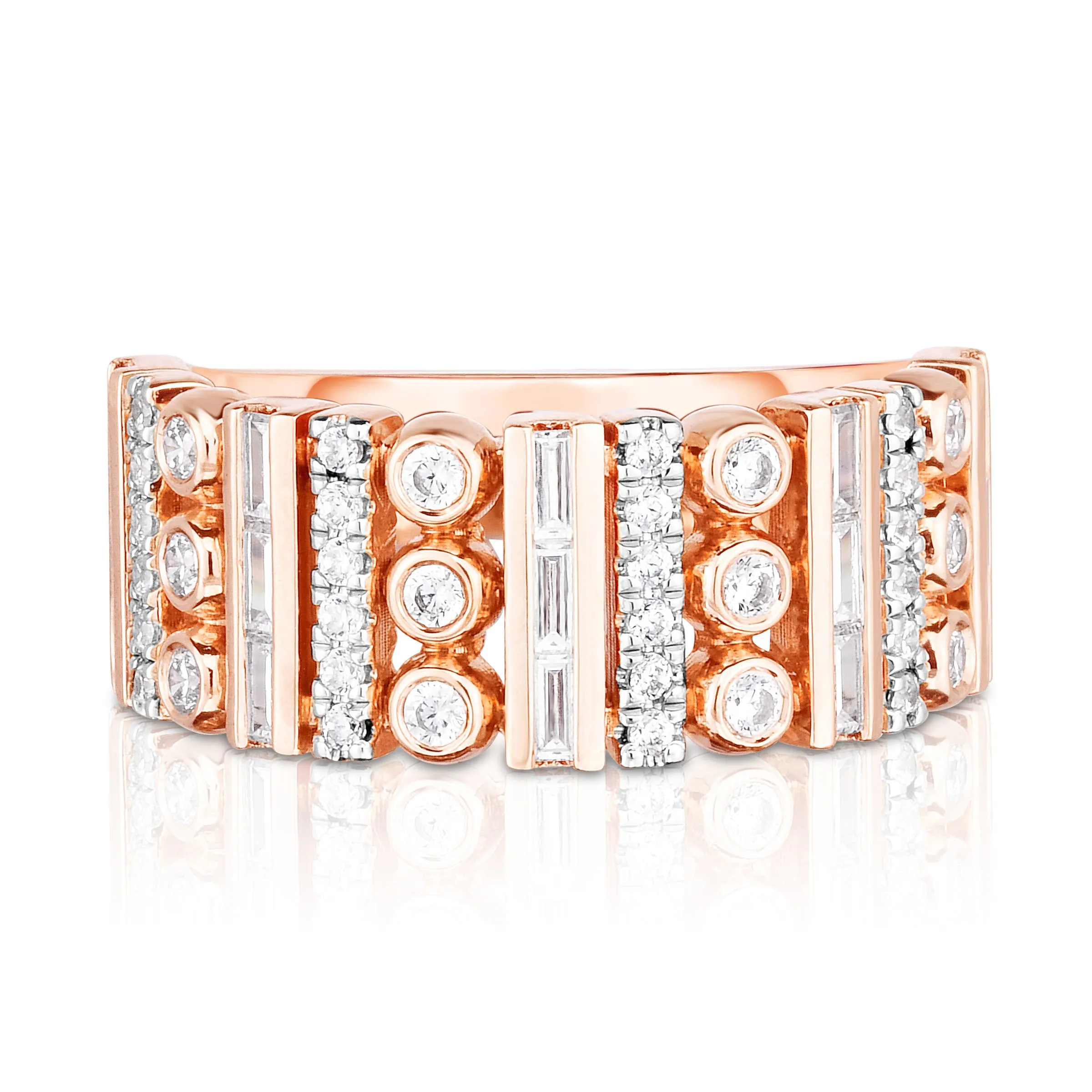 Round and Baguette Cigar Band