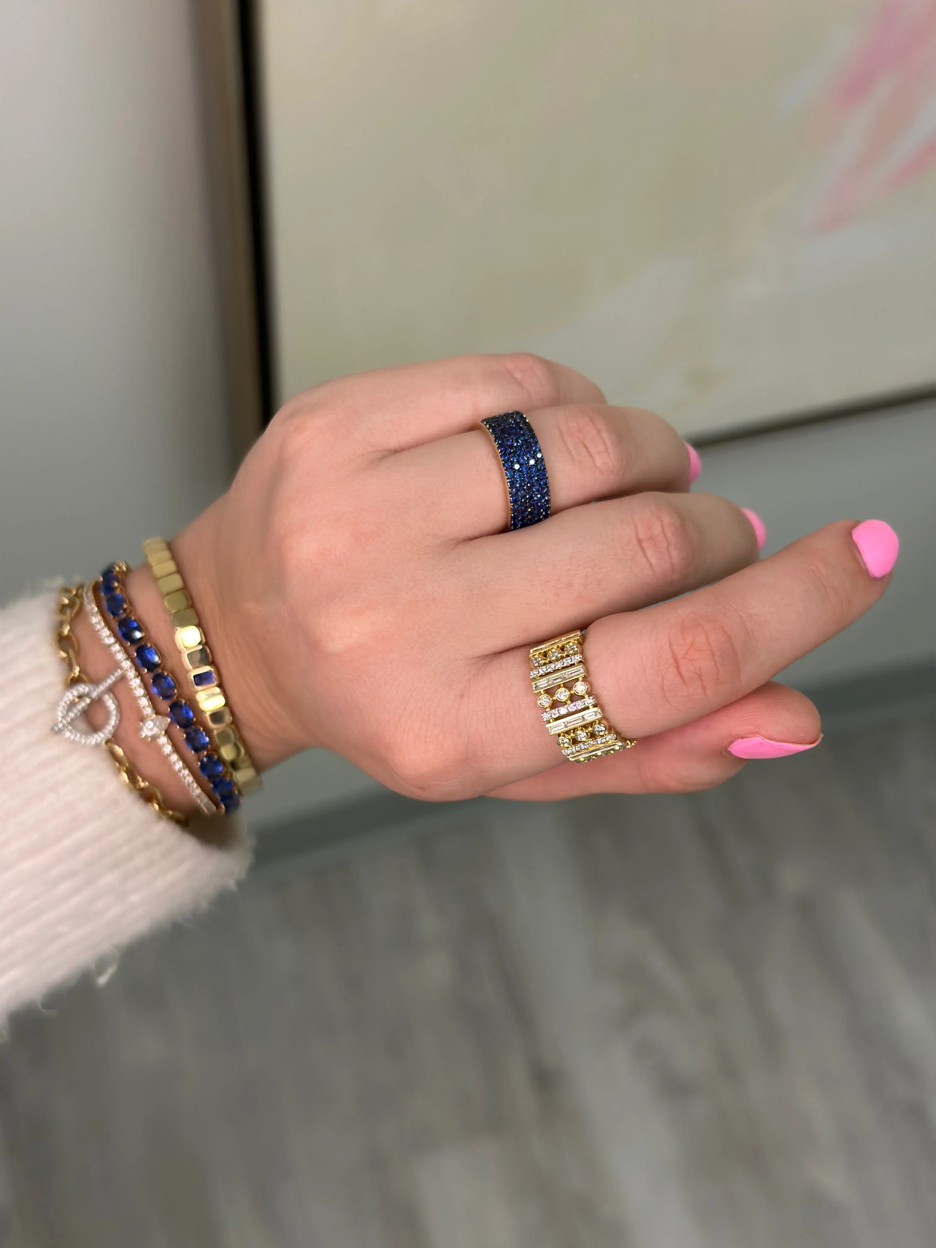 Round and Baguette Cigar Band