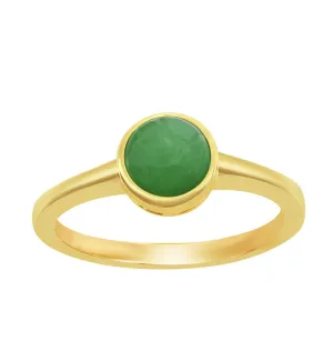 Round Jade Bezel Ring