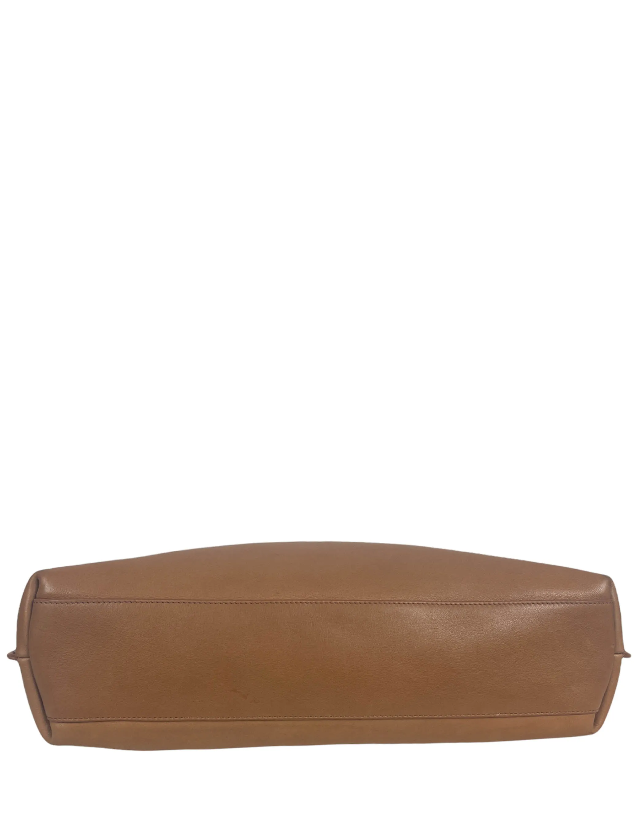 Saint Laurent Tan Leather Tag Hobo w/ Crossbody Strap