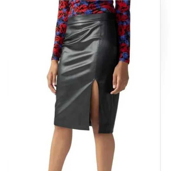 Sanctuary Black Leather Skirt 20W