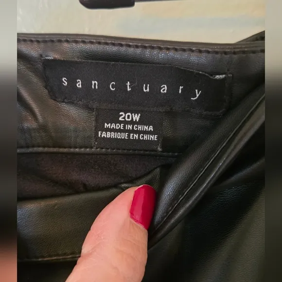 Sanctuary Black Leather Skirt 20W
