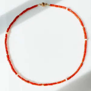 Sardinian Coral and Opal Necklace
