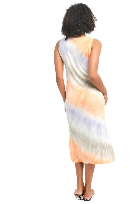 Saturated Tie Dye Tank Dress