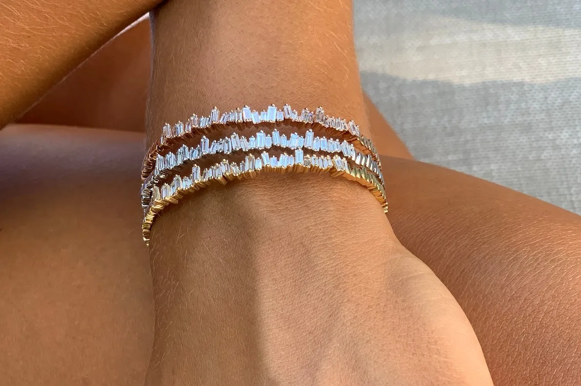 Scattered Baguette Diamond Bracelet