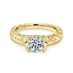 Semi Bezel Victorian Inspired Round Diamond Engagement Mounting