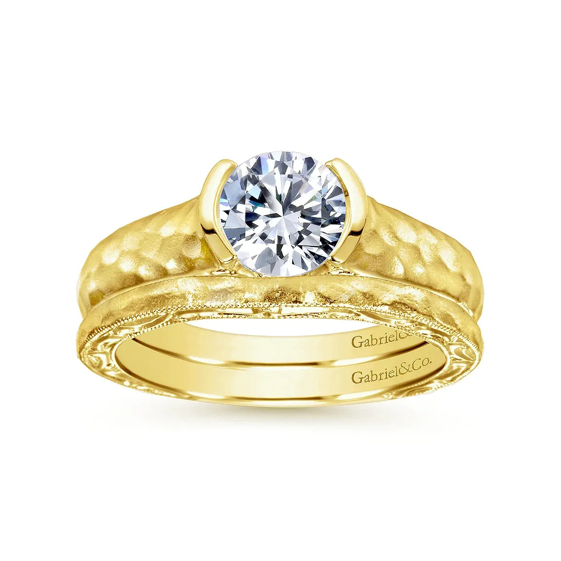 Semi Bezel Victorian Inspired Round Diamond Engagement Mounting