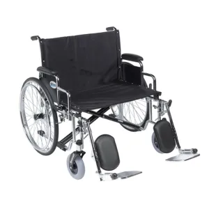 Sentra EC Heavy Duty Extra Wide Wheelchair, Detachable Desk Arms, Elevating Leg Rests, 26" Seat - 1 Each