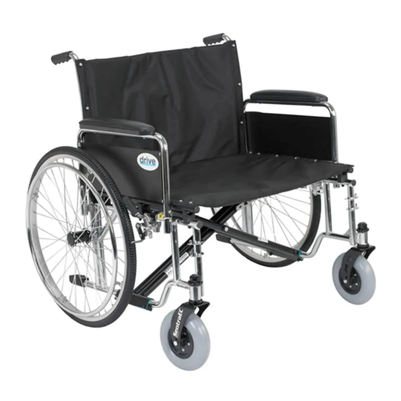 Sentra EC Heavy Duty Extra Wide Wheelchair, Detachable Full Arms, 30" Seat - 1 Each