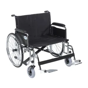 Sentra EC Heavy Duty Extra Wide Wheelchair, Detachable Full Arms, Swing away Footrests, 30" Seat - 1 Each