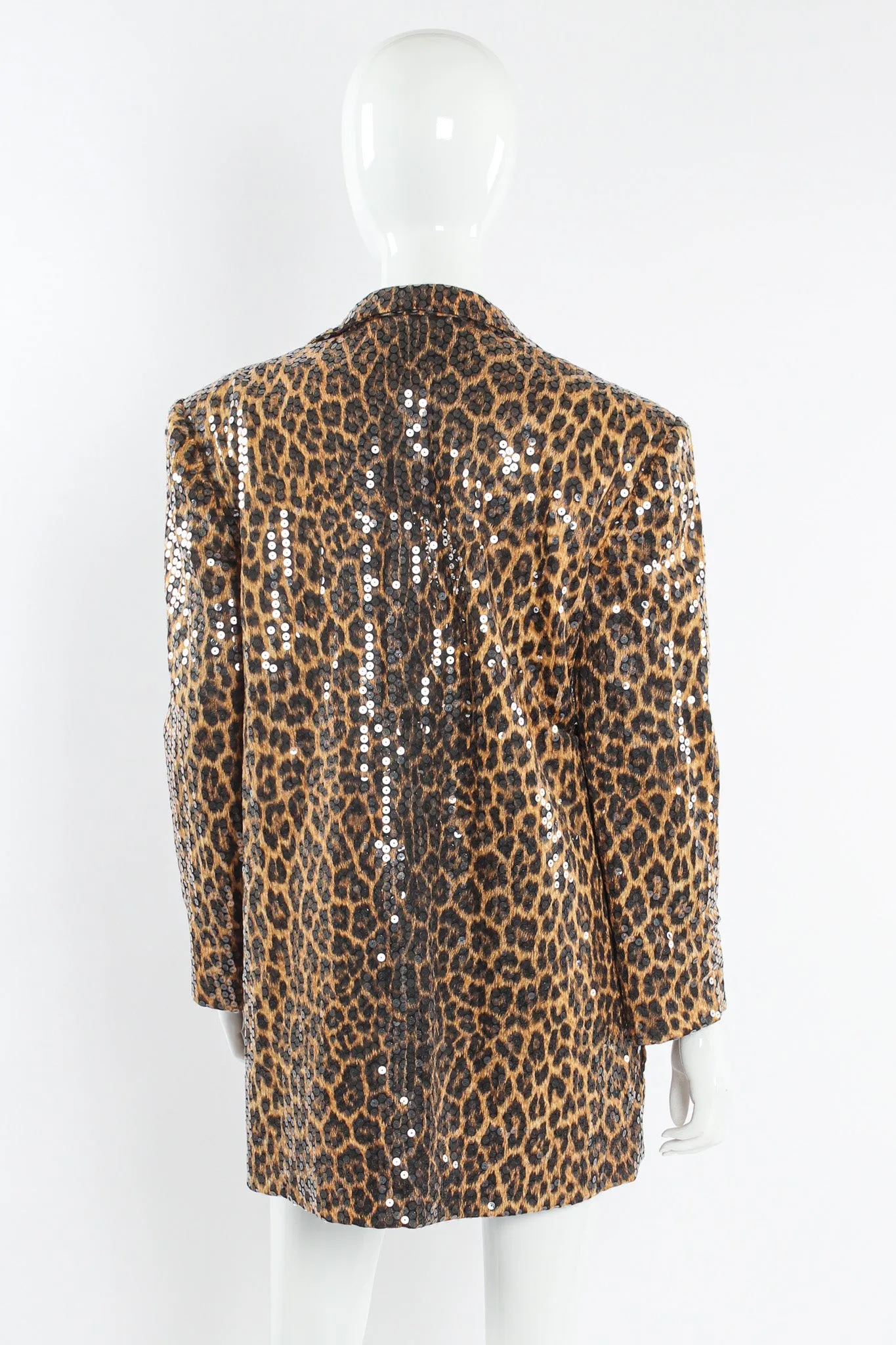 Sequin Leopard Print Blazer