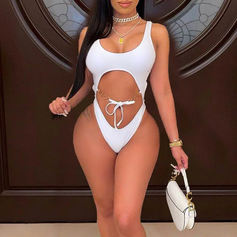 Sexy Hollow Out One-Piece Bikini Swimsuit