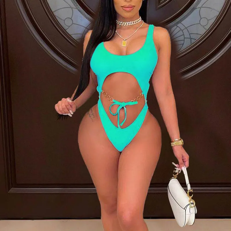 Sexy Hollow Out One-Piece Bikini Swimsuit