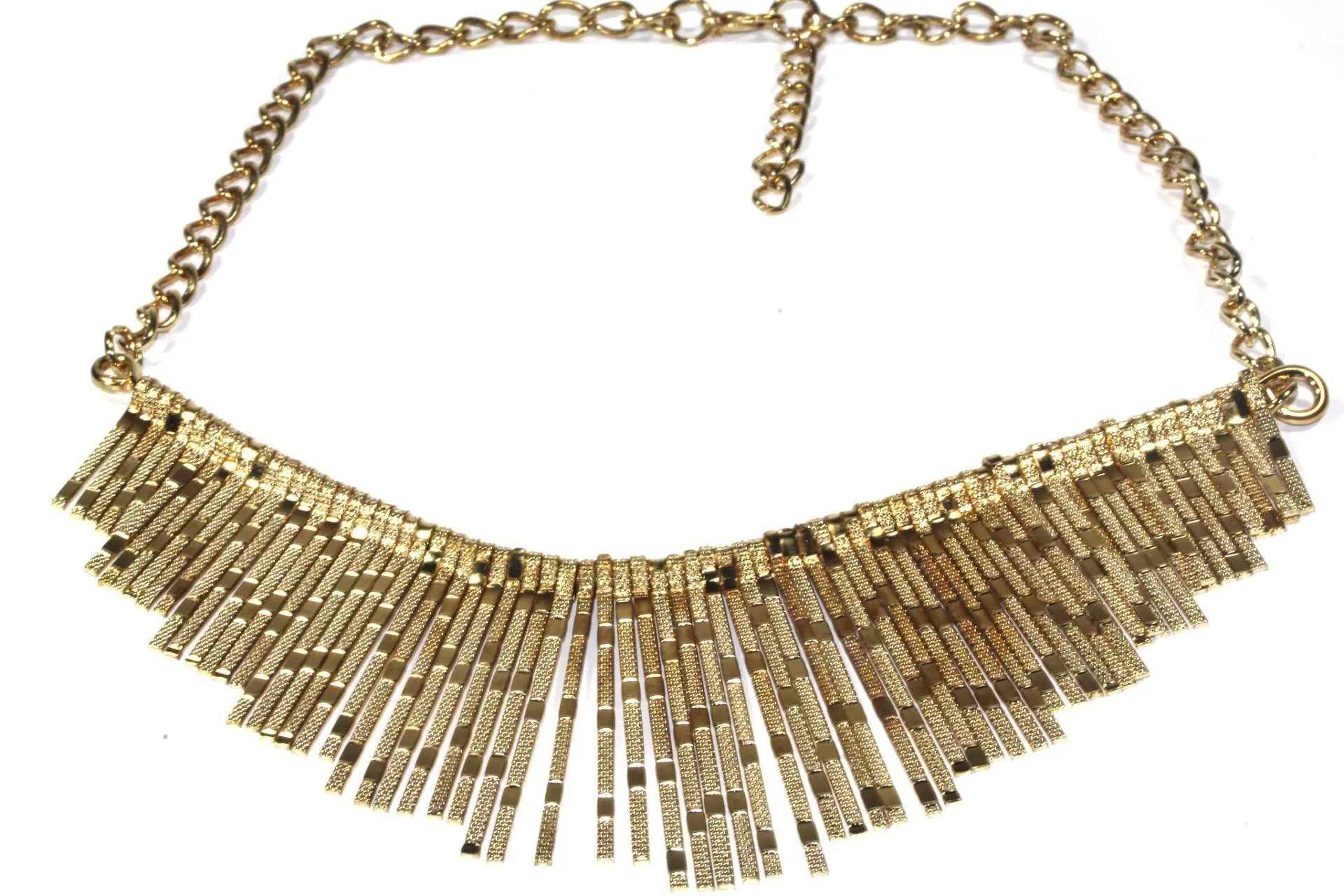 Shimmering Panels Statement Necklace