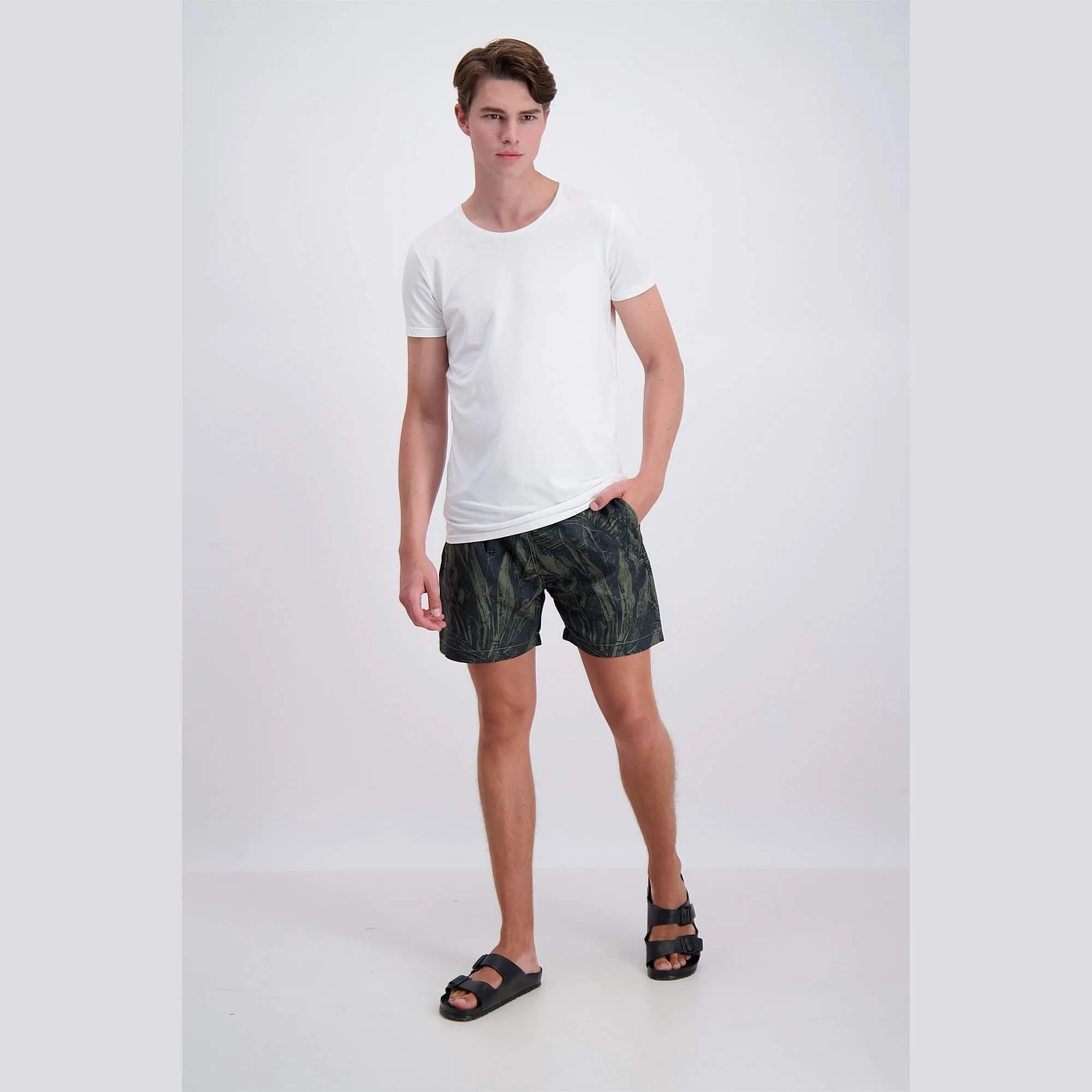 Shine Original Swim Shorts With Aop Army