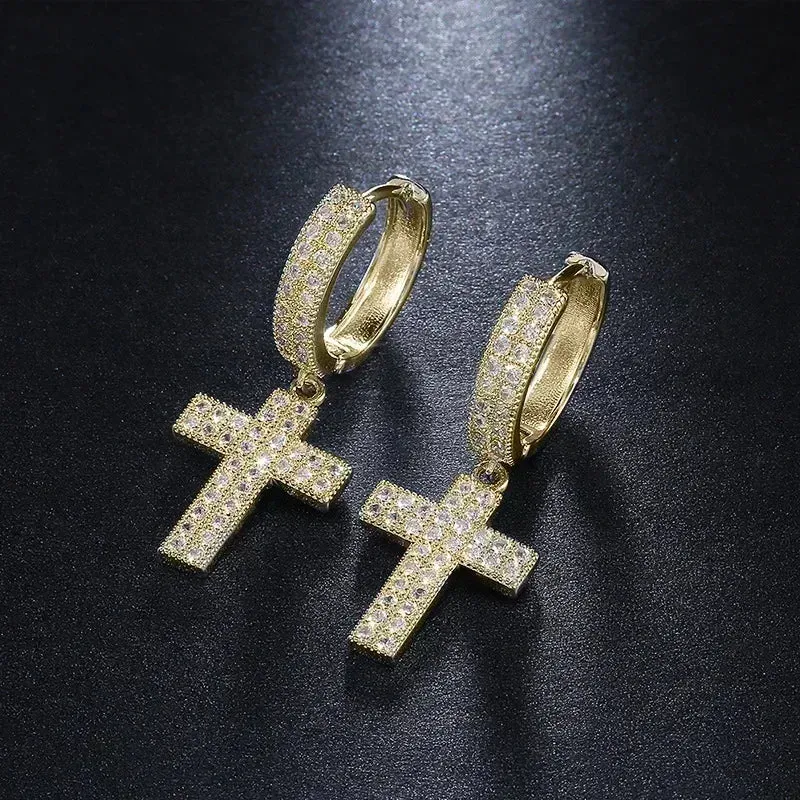 Short Drop Earrings with Flower Topaz Diamond for Women Eye Catching Party Wedding Jewelry