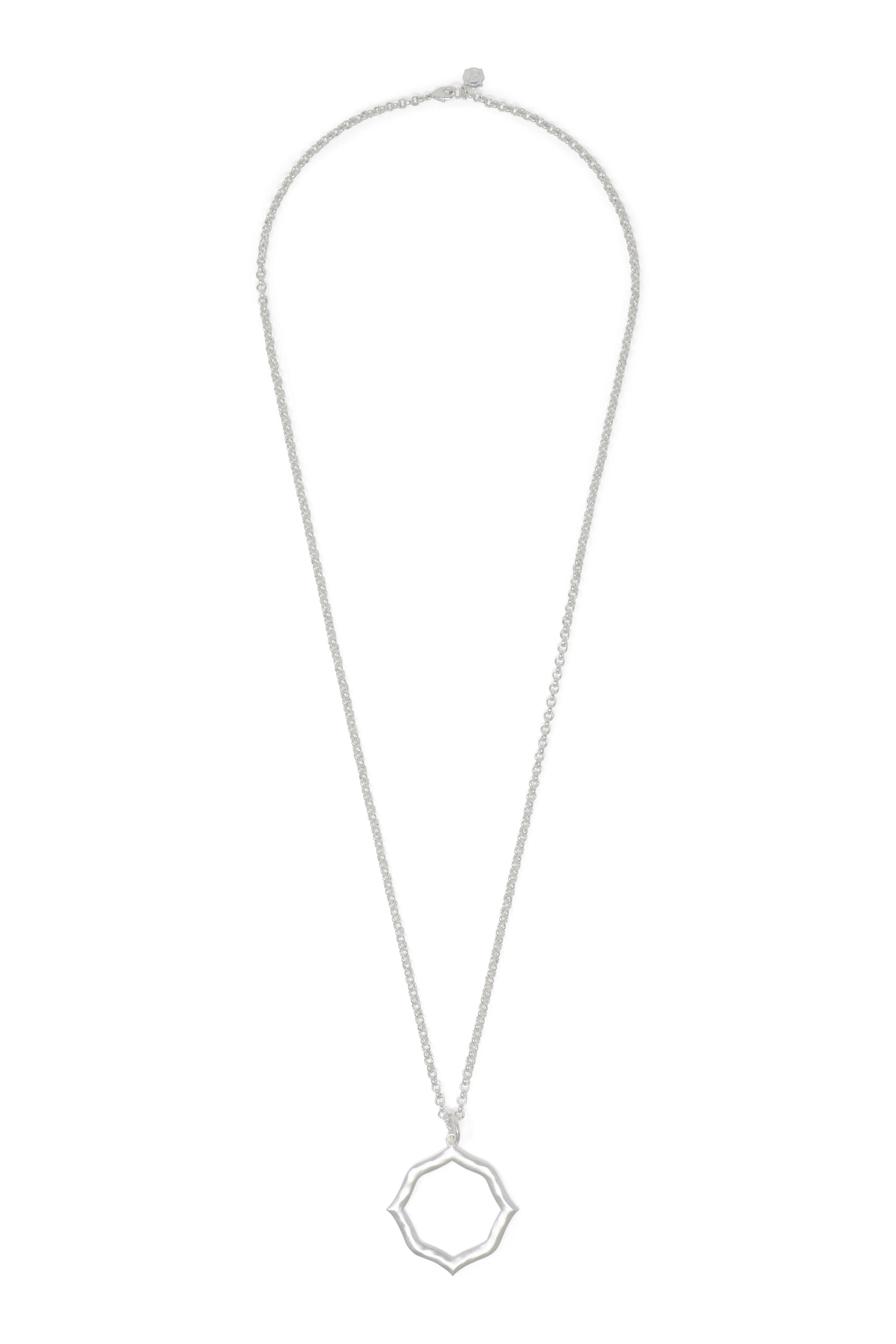 Signature Hammered Pendant Necklace in Silver
